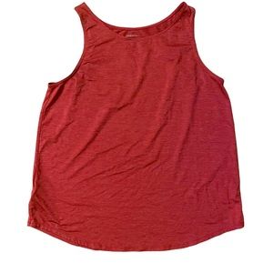 Eddie Bauer Dri Fit red and gray striped tank size XL Racerback